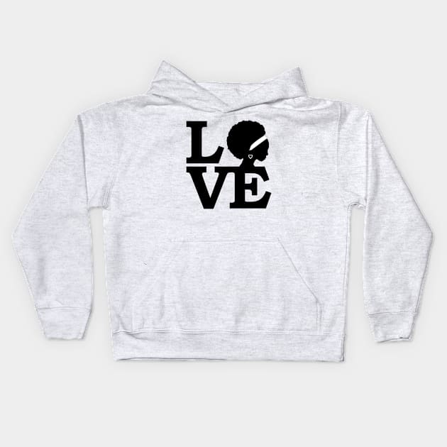 Black Girl Magic Melanin Love Kids Hoodie by Merchweaver